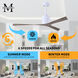 Atlas Molly 56 inch Gloss White with Old Oak Tone Blades Ceiling Fan